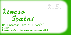 kincso szalai business card